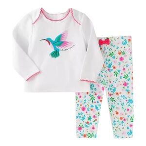 Kate‎ Spade Kids Baby Girl's Hummingbird PJ Set 100% Cotton 2-piece set 6 Months